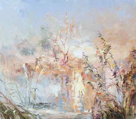 The dawn thoughtfully caressed and played with the star and the herbs