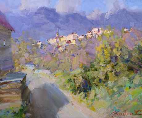 Autumn. In the morning haze