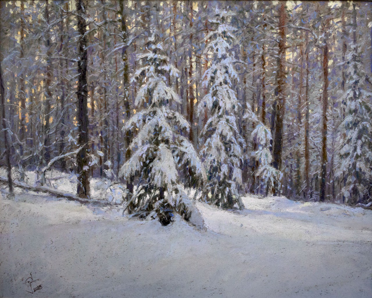 In Winter in the Forest - 1, Sergey Oussik, Buy the painting Author's technique