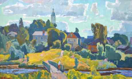 A large village. Midday