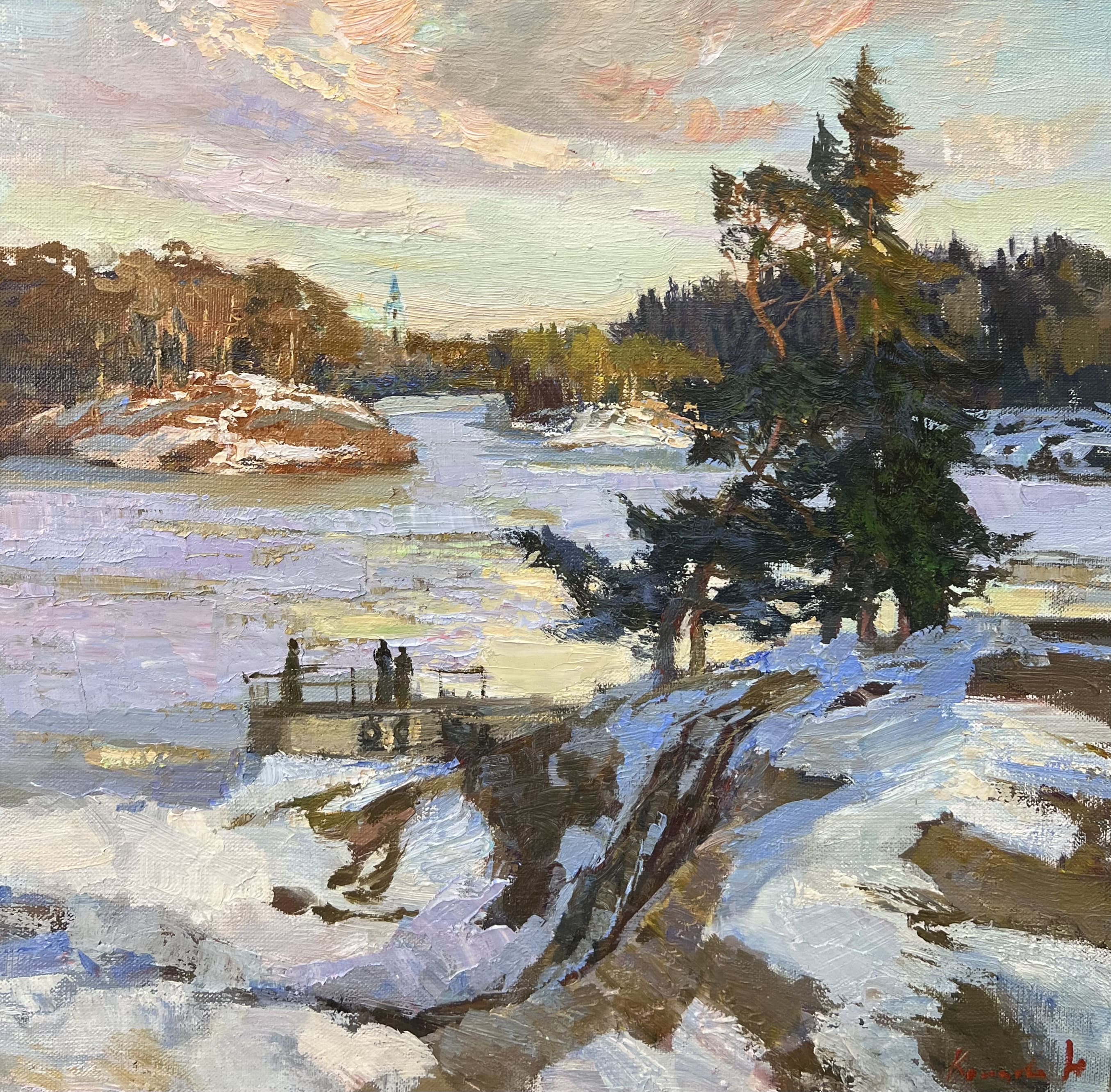 The Monastery Bay. Early Spring. - 1, Julia Kostsova, Buy the painting Oil