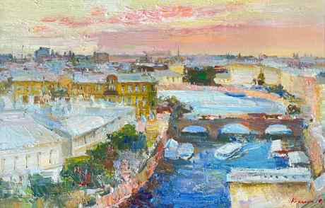 Evening at the Fontanka River