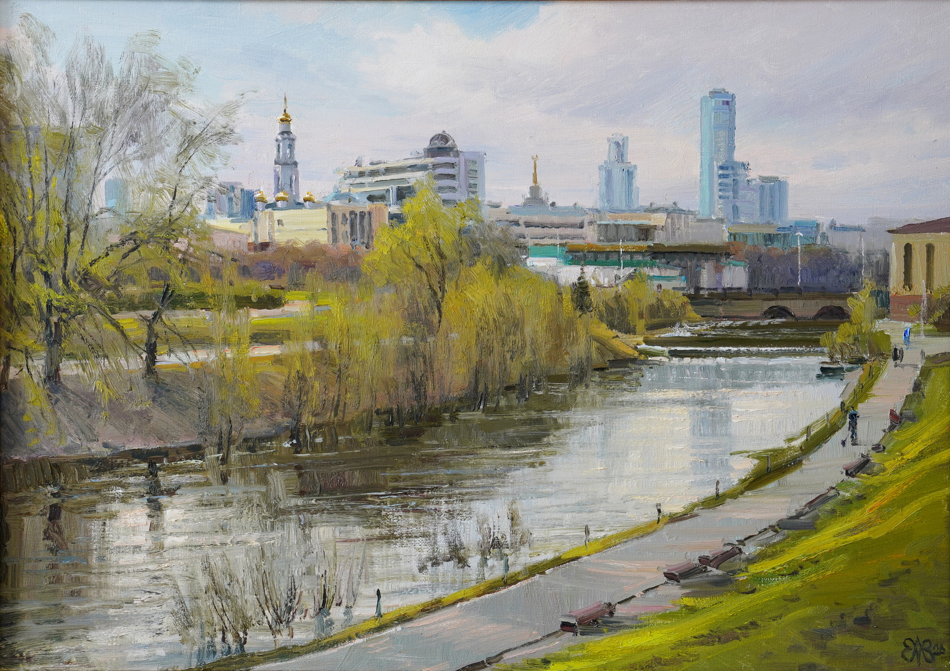 In A Haze Of Spring Greenery - 1, Alexey Efremov, Buy the painting Oil