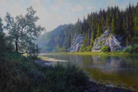 Noon. The Chusovaya River