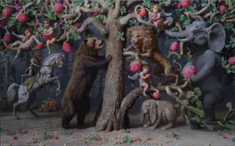A tree with fruits that awaken pangs of conscience and small berries of doubt on the earth