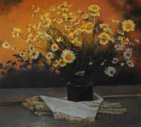 Daisies at Sunset
