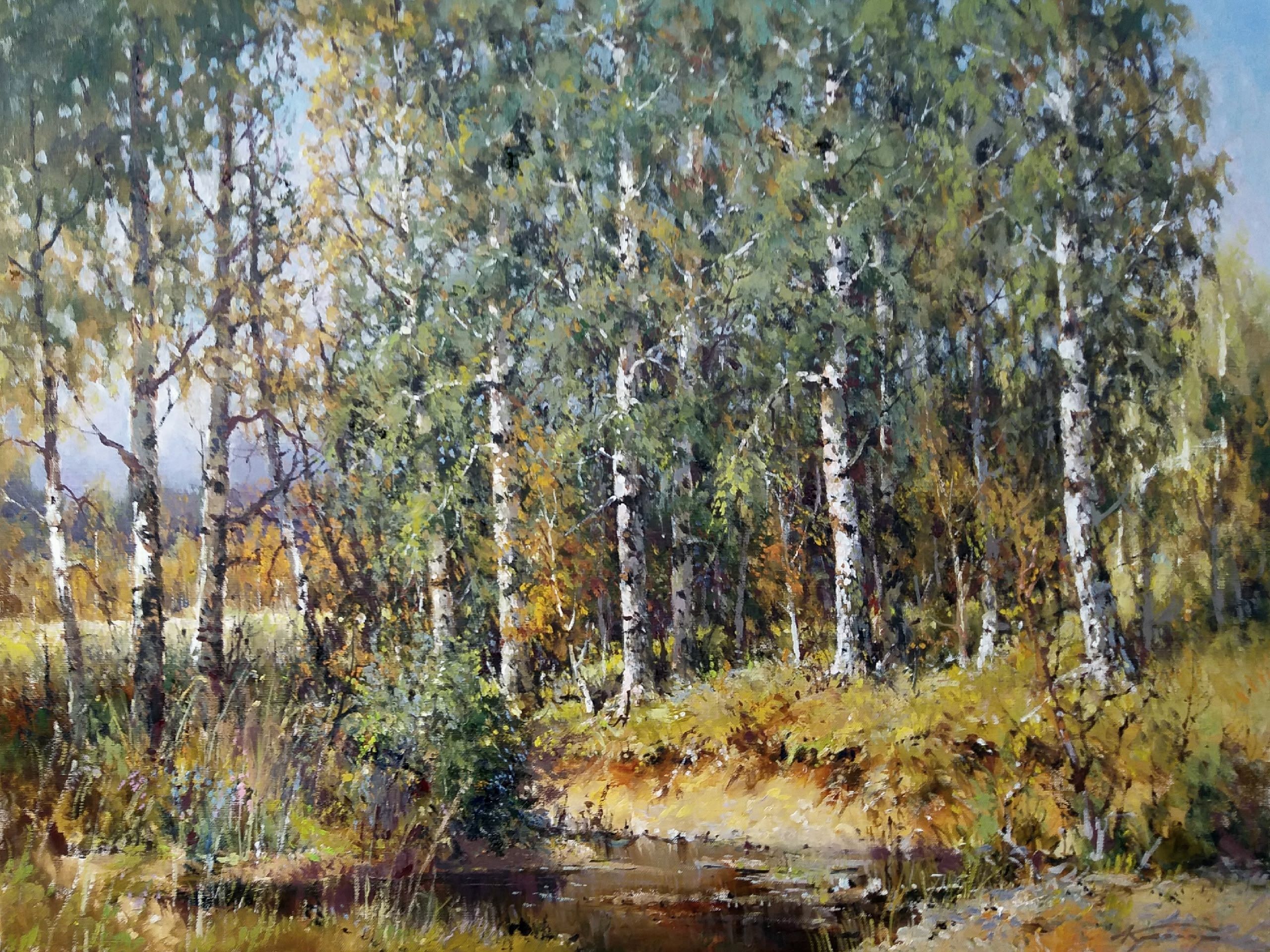 Birches - 1, Alexander Kremer, Buy the painting Oil
