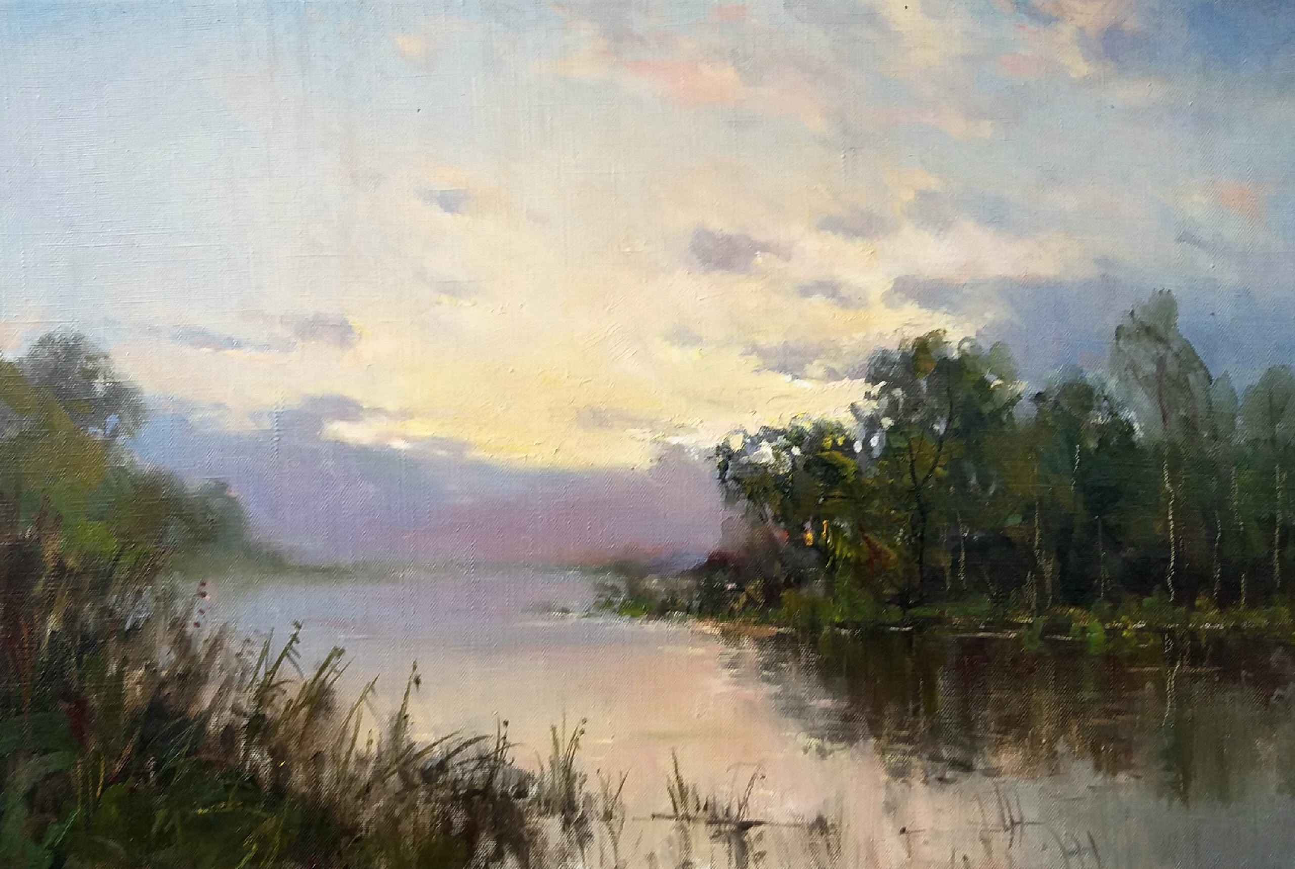 River at Sunset - 1, Alexander Kremer, Buy the painting Oil