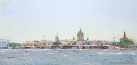 Palace Bridge at Noon, Saint-Petersburg