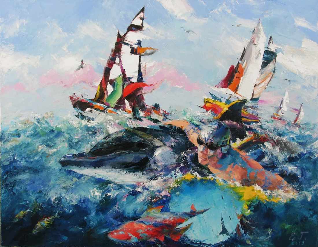 "The regatta II" - Evgeny Guselnikov